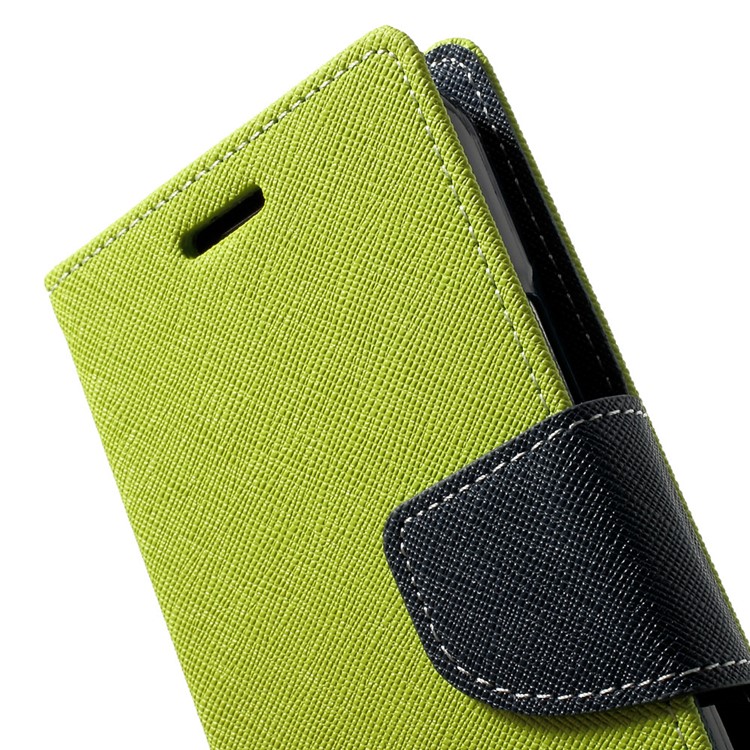 Mercury GOOSPERY Fancy Diary Leather Wallet Cover for Samsung Galaxy S5 mini G800 w/ Stand - Green-8