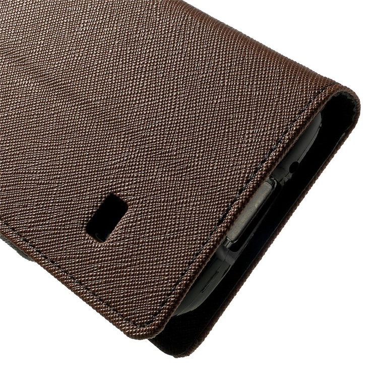 Mercury GOOSPERY for Samsung Galaxy S5 mini G800 Fancy Diary Leather Wallet Stand Shell - Brown-8