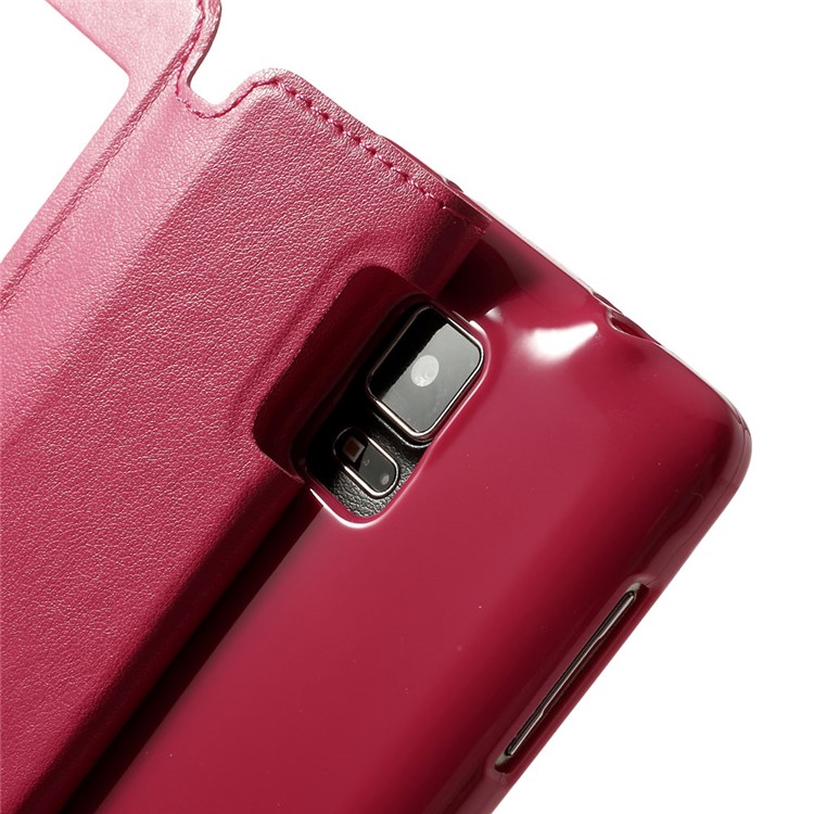 Roar Korea Noble View Leather Card Slot Cover for Samsung Galaxy Note 4 N910 - Rose-6