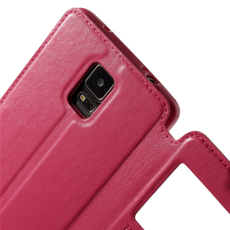 Roar Korea Noble View Leather Card Slot Cover for Samsung Galaxy Note 4 N910 - Rose-7