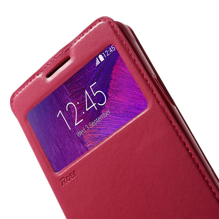 Roar Korea Noble View Leather Card Slot Cover for Samsung Galaxy Note 4 N910 - Rose-8