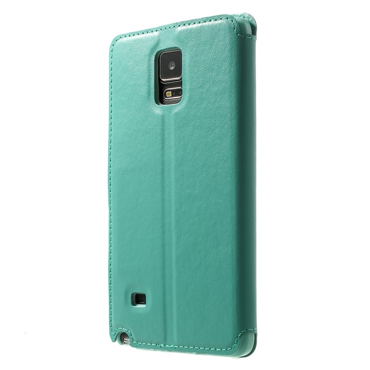 Roar Korea Noble View Leather Card Slot Case for Samsung Galaxy Note 4 N910 - Cyan-2