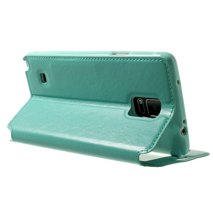 Roar Korea Noble View Leather Card Slot Case for Samsung Galaxy Note 4 N910 - Cyan-4