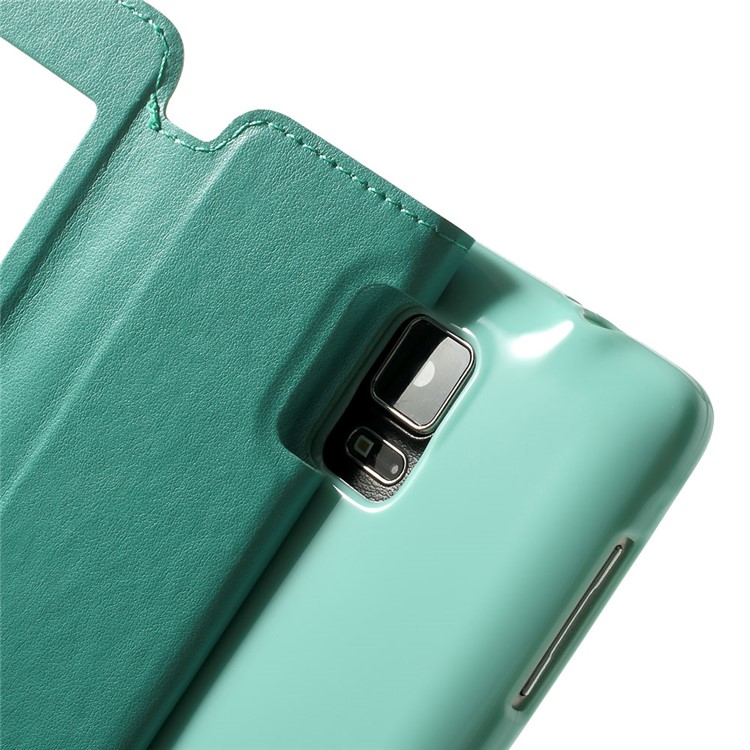 Roar Korea Noble View Leather Card Slot Case for Samsung Galaxy Note 4 N910 - Cyan-6
