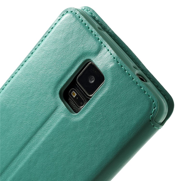 Roar Korea Noble View Leather Card Slot Case for Samsung Galaxy Note 4 N910 - Cyan-8