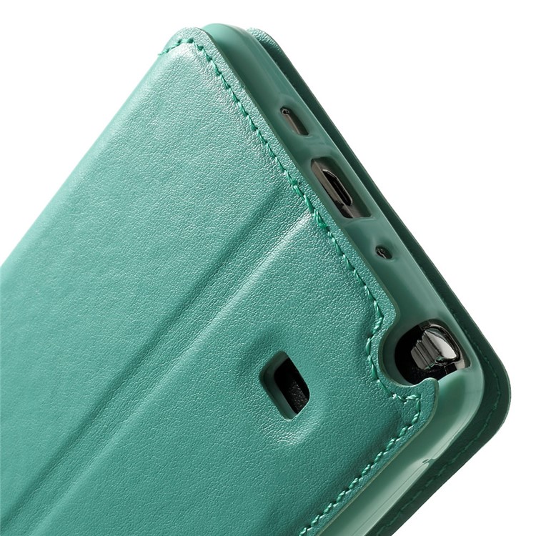 Roar Korea Noble View Leather Card Slot Case for Samsung Galaxy Note 4 N910 - Cyan-9