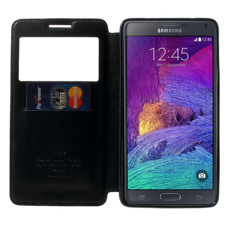 Roar Korea Noble View Leather Stand Cover for Samsung Galaxy Note 4 N910 - Deep Blue-5