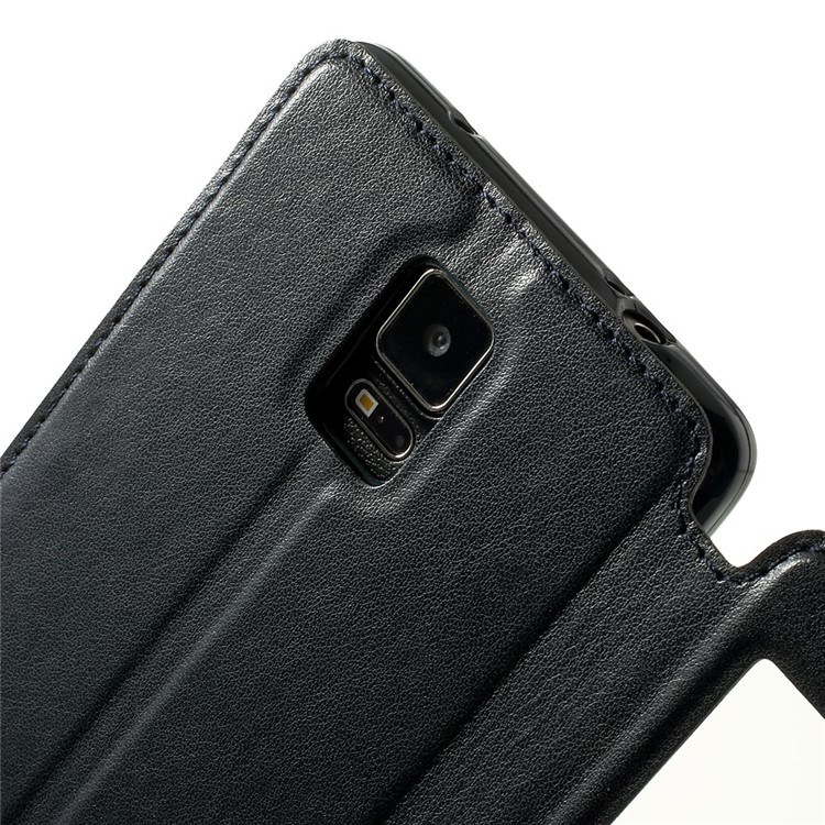 Roar Korea Noble View Leather Stand Cover for Samsung Galaxy Note 4 N910 - Deep Blue-7
