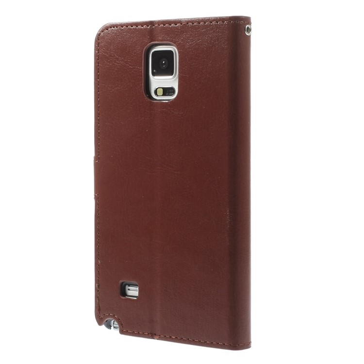 Brown for Samsung Galaxy Note 4 N910 Crazy Horse Wallet Stand Leather Skin Case-2