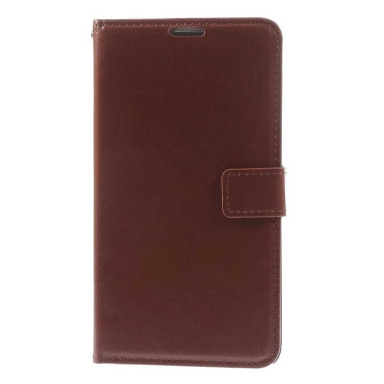 Brown for Samsung Galaxy Note 4 N910 Crazy Horse Wallet Stand Leather Skin Case-3