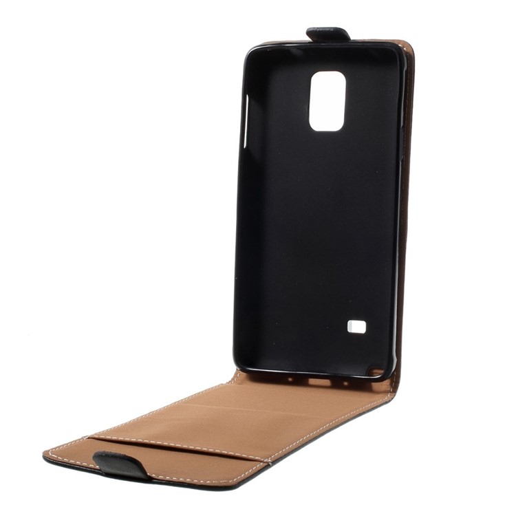 Black Card Holder Vertical Flip PU Leather Case for Samsung Galaxy Note 4 N910-5