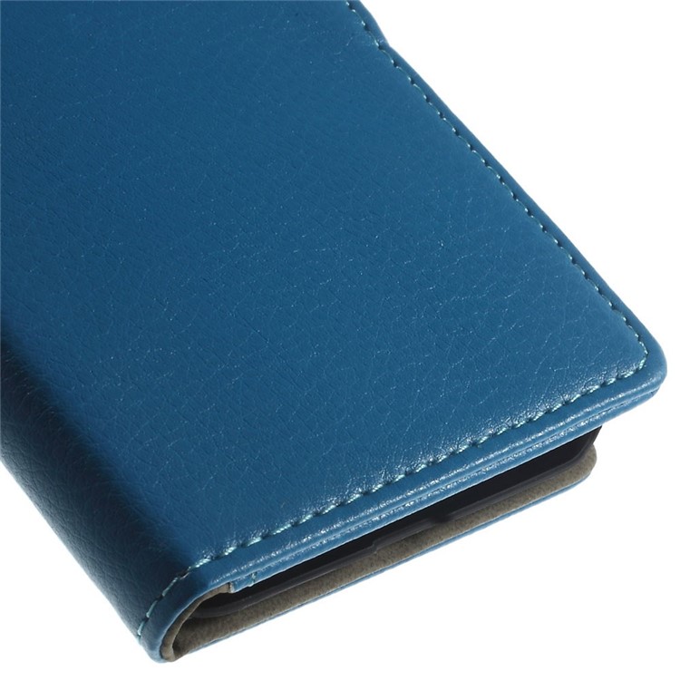 Litchi Skin Magnetic Leather Stand Case for Samsung Galaxy Grand Prime SM-G530H - Blue-7