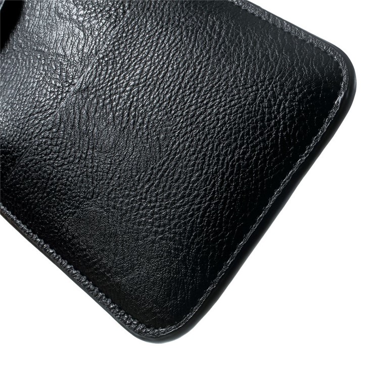 PU Leather Pouch Case w/ Card Slot for Samsung Galaxy Note 4 N910, Size: 16.5 x 9.8cm - Black-6