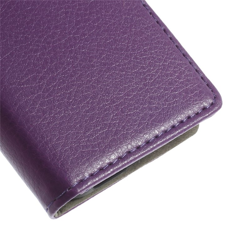 Litchi Grain Leather Wallet Shell w/ Stand for Samsung Galaxy A3 SM-A300F - Purple-8