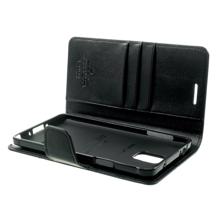 Mercury GOOSPERY Sonata Diary Leather Wallet Case w/ Stand for Samsung Galaxy Note 4 N910 - Black-6