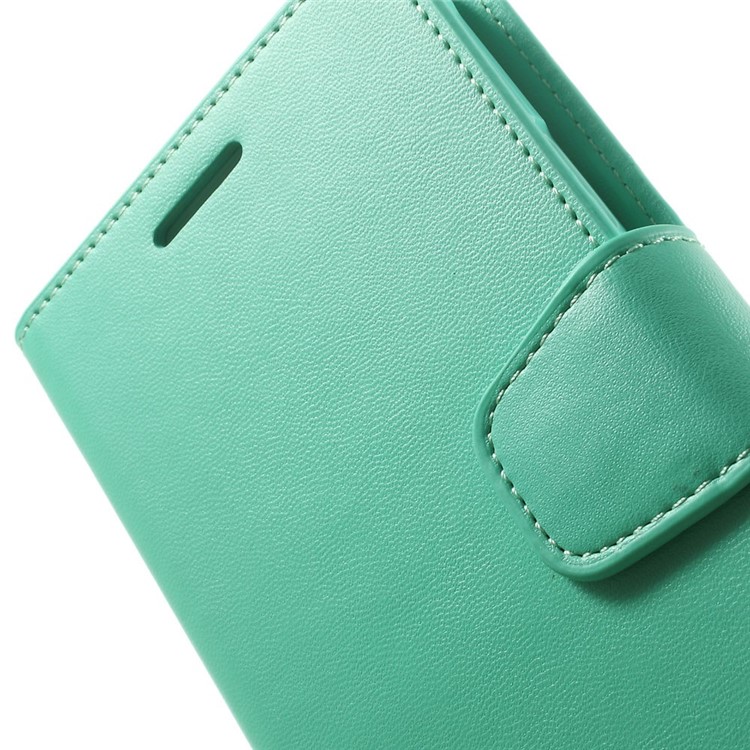 Mercury GOOSPERY Sonata Diary Leather Stand Cover w/ Card Slots for Samsung Galaxy Note 4 N910 - Cyan-9