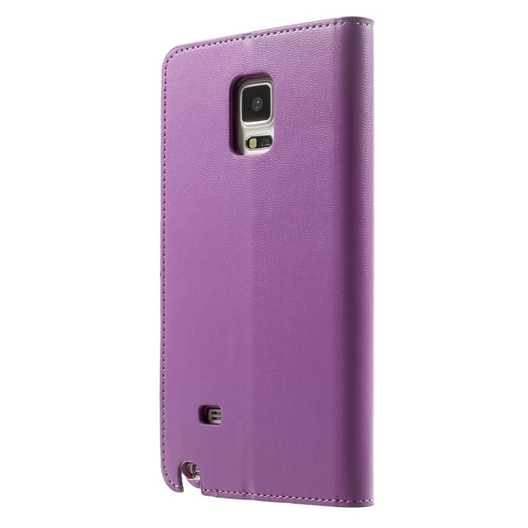 Mercury GOOSPERY Sonata Diary Leather Magnetic Case Stand for Samsung Galaxy Note 4 N910 - Purple-2