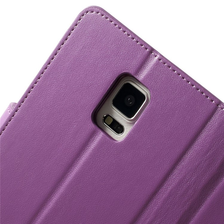 Mercury GOOSPERY Sonata Diary Leather Magnetic Case Stand for Samsung Galaxy Note 4 N910 - Purple-8