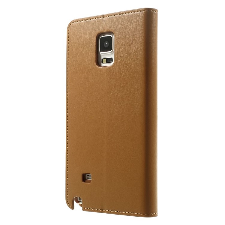 Mercury GOOSPERY Sonata Diary Leather Stand Case Accessory for Samsung Galaxy Note 4 N910 - Brown-2