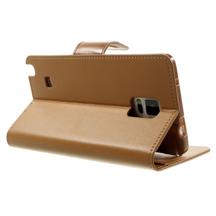 Mercury GOOSPERY Sonata Diary Leather Stand Case Accessory for Samsung Galaxy Note 4 N910 - Brown-4