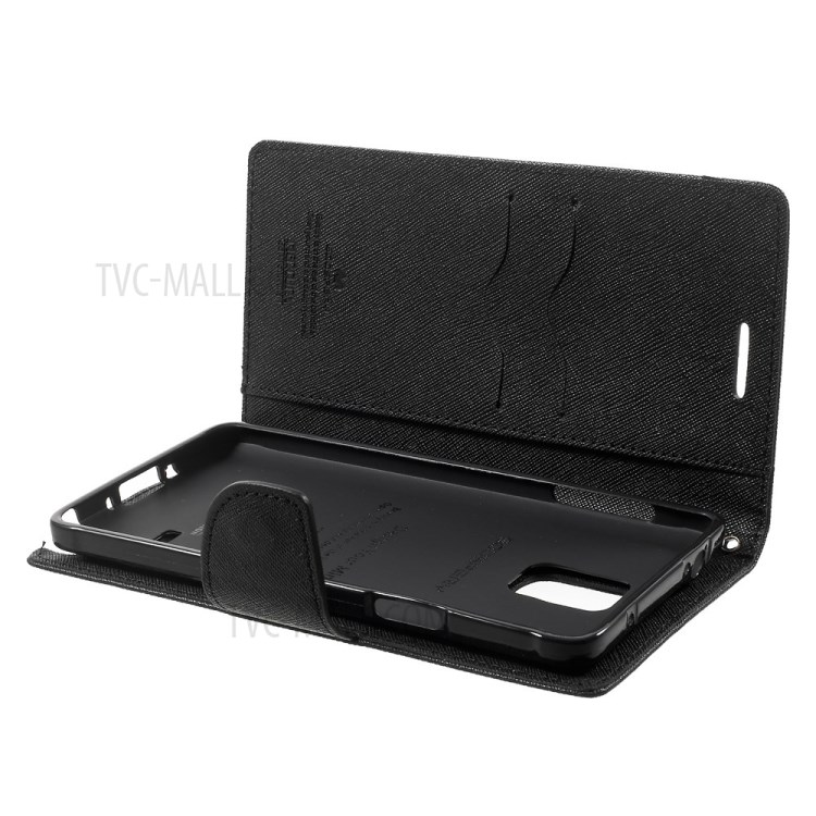 MERCURY Goospery Fancy Diary Wallet Leather Stand Case for Samsung Galaxy Note 4 N910 - Black-10