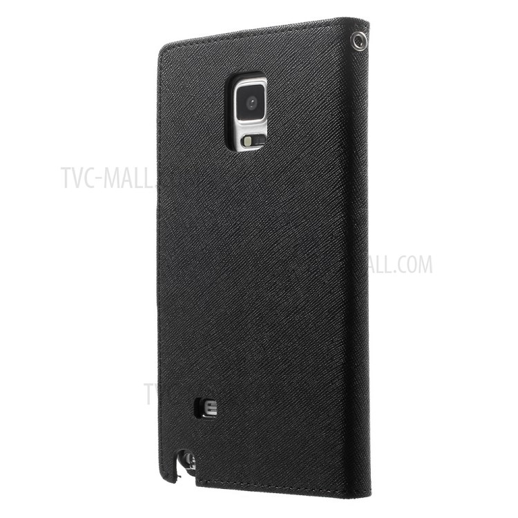 MERCURY Goospery Fancy Diary Wallet Leather Stand Case for Samsung Galaxy Note 4 N910 - Black-2