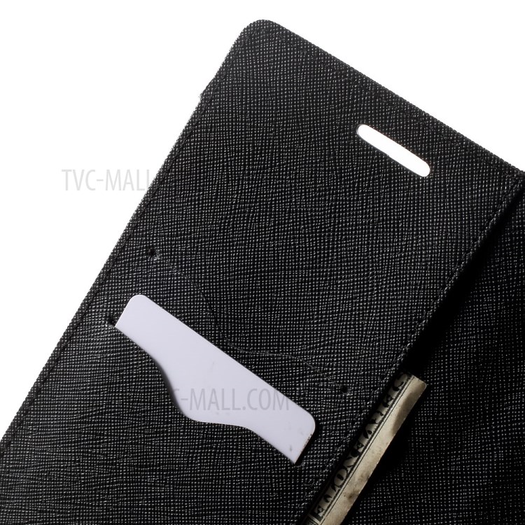 MERCURY Goospery Fancy Diary Wallet Leather Stand Case for Samsung Galaxy Note 4 N910 - Black-6