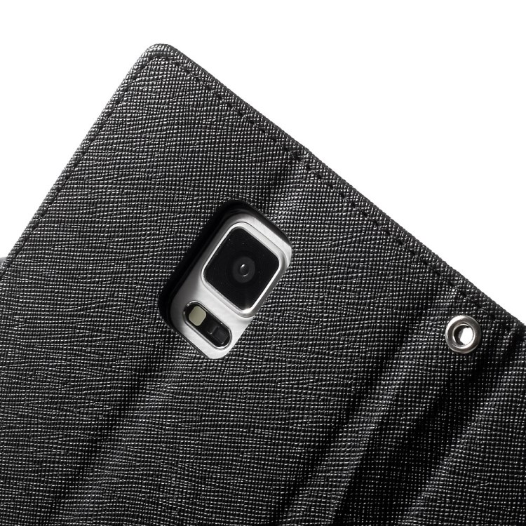 MERCURY Goospery Fancy Diary Wallet Leather Stand Case for Samsung Galaxy Note 4 N910 - Black-7