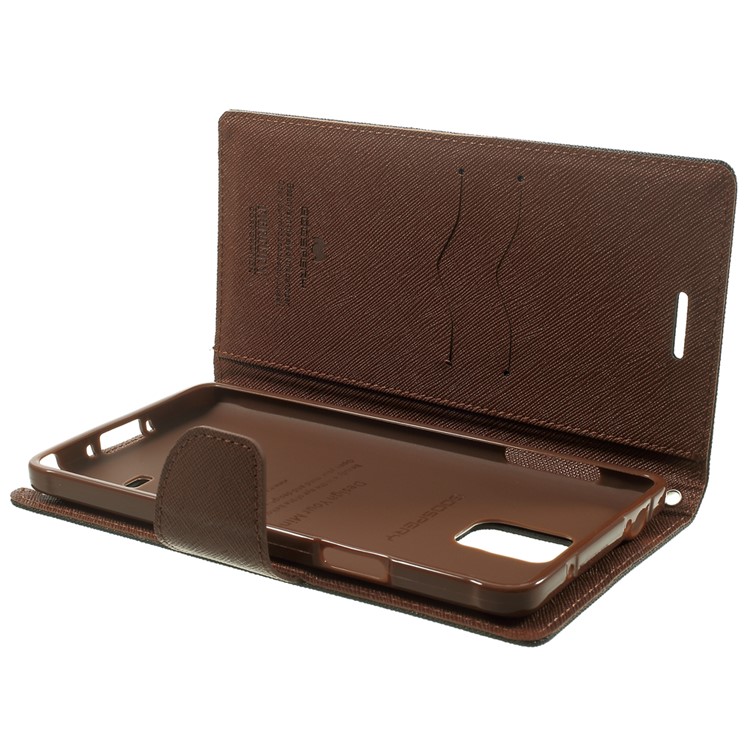 MERCURY Goospery Fancy Diary Wallet Leather Stand Cover for Samsung Galaxy Note 4 N910 - Brown / Black-10
