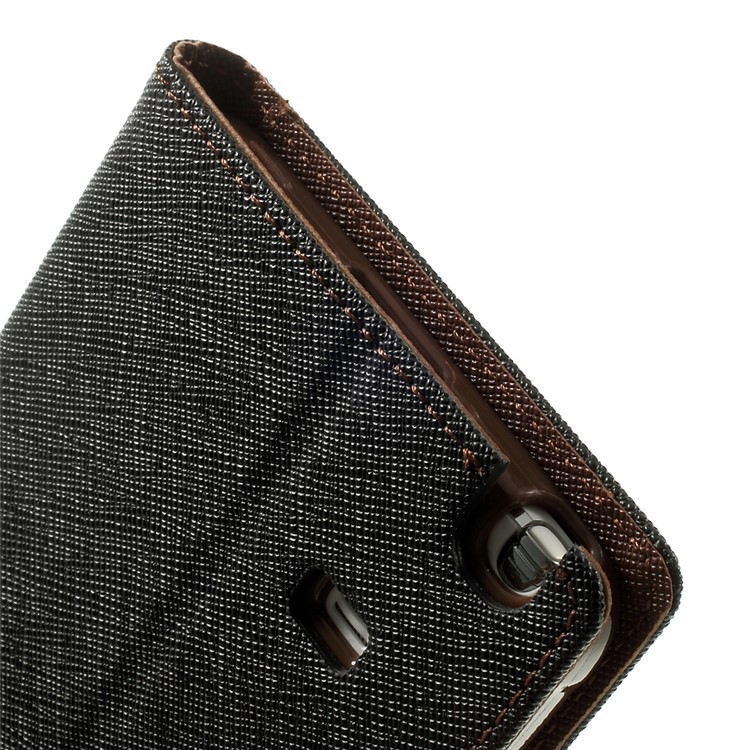 MERCURY Goospery Fancy Diary Wallet Leather Stand Cover for Samsung Galaxy Note 4 N910 - Brown / Black-9