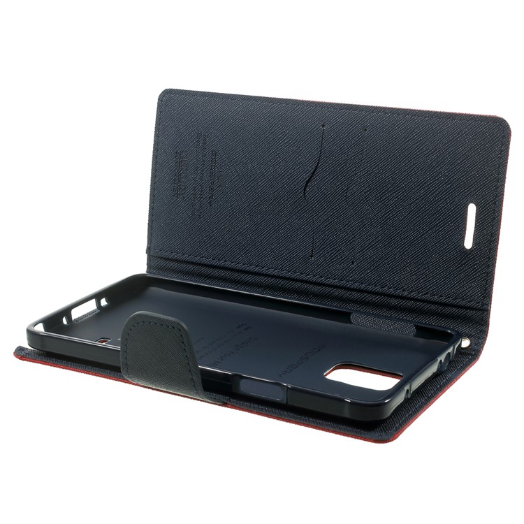 MERCURY Goospery Fancy Diary Leather Magnetic Case w/ Stand for Samsung Galaxy Note 4 N910 - Red-9
