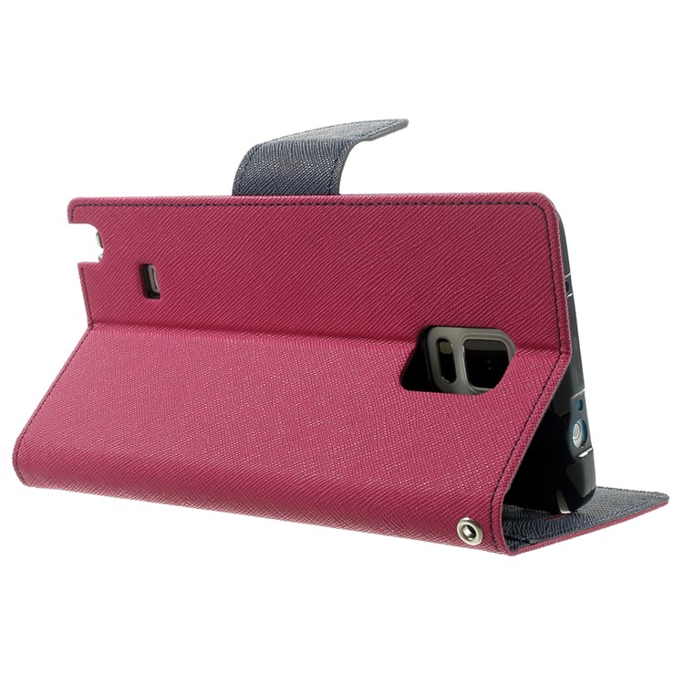MERCURY Goospery Fancy Diary Leather Magnetic Cover w/ Stand for Samsung Galaxy Note 4 N910 - Rose-4