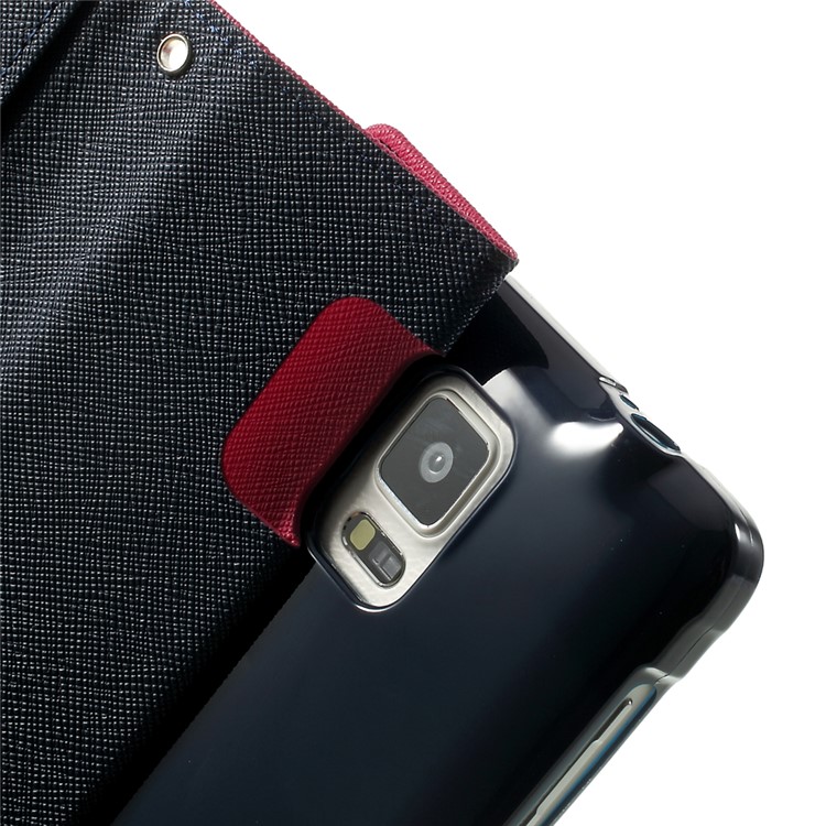 MERCURY Goospery Fancy Diary Leather Magnetic Cover w/ Stand for Samsung Galaxy Note 4 N910 - Rose-6