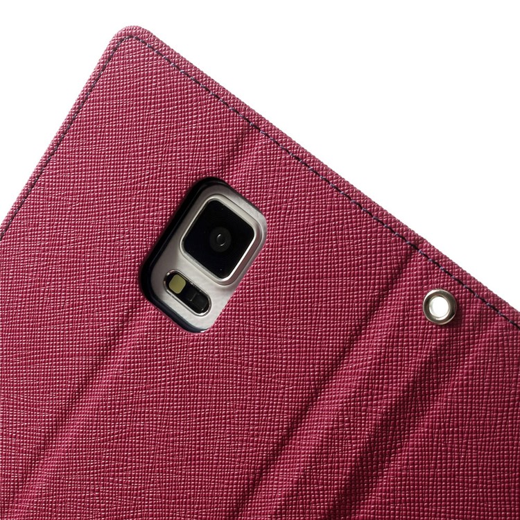 MERCURY Goospery Fancy Diary Leather Magnetic Cover w/ Stand for Samsung Galaxy Note 4 N910 - Rose-7