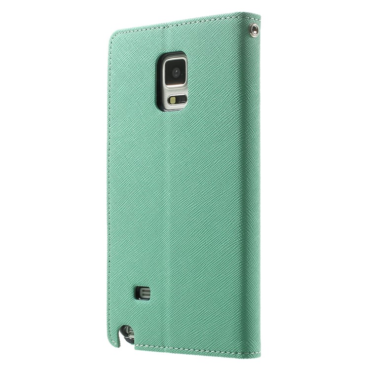 MERCURY Goospery Fancy Diary Magnetic Leather Stand Cover for Samsung Galaxy Note 4 N910 - Cyan-2