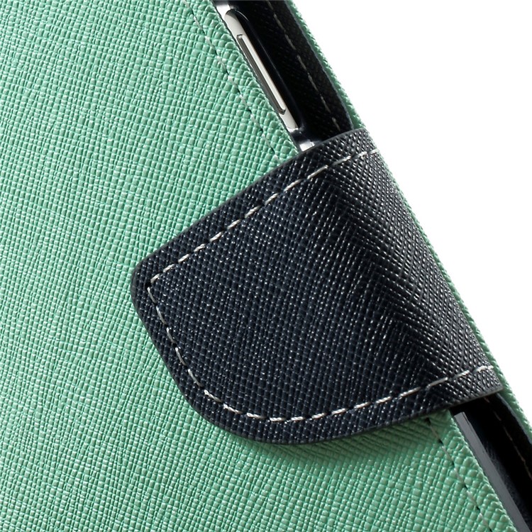 MERCURY Goospery Fancy Diary Magnetic Leather Stand Cover for Samsung Galaxy Note 4 N910 - Cyan-8