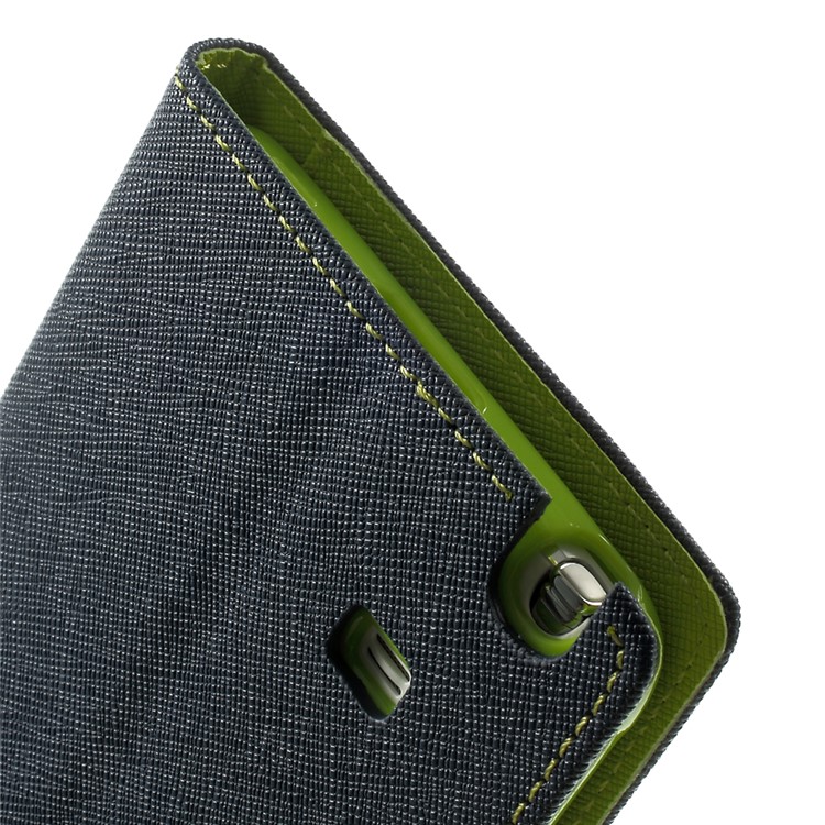 MERCURY Goospery Fancy Diary Wallet Leather Stand Cover for Samsung Galaxy Note 4 N910 - Dark Blue-10