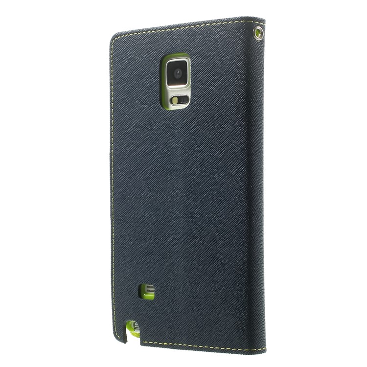 MERCURY Goospery Fancy Diary Wallet Leather Stand Cover for Samsung Galaxy Note 4 N910 - Dark Blue-2