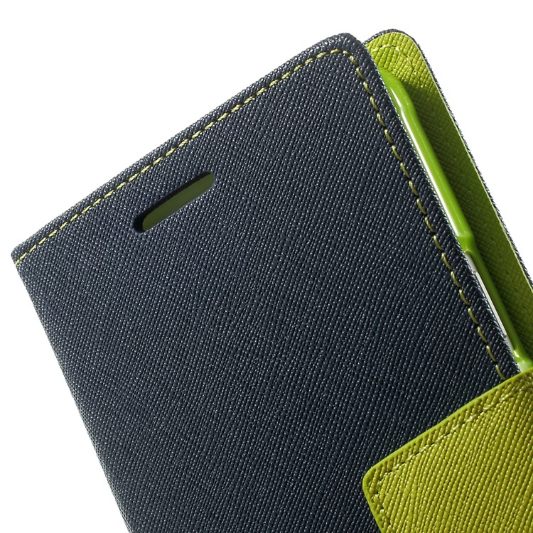 MERCURY Goospery Fancy Diary Wallet Leather Stand Cover for Samsung Galaxy Note 4 N910 - Dark Blue-8
