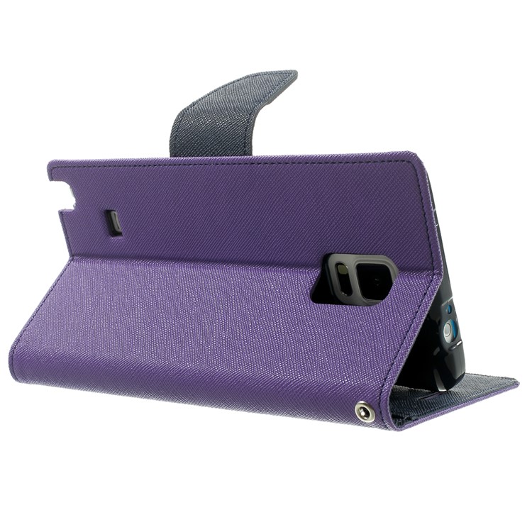 MERCURY Goospery Fancy Diary PU Leather Stand Case for Samsung Galaxy Note 4 N910 - Purple-4