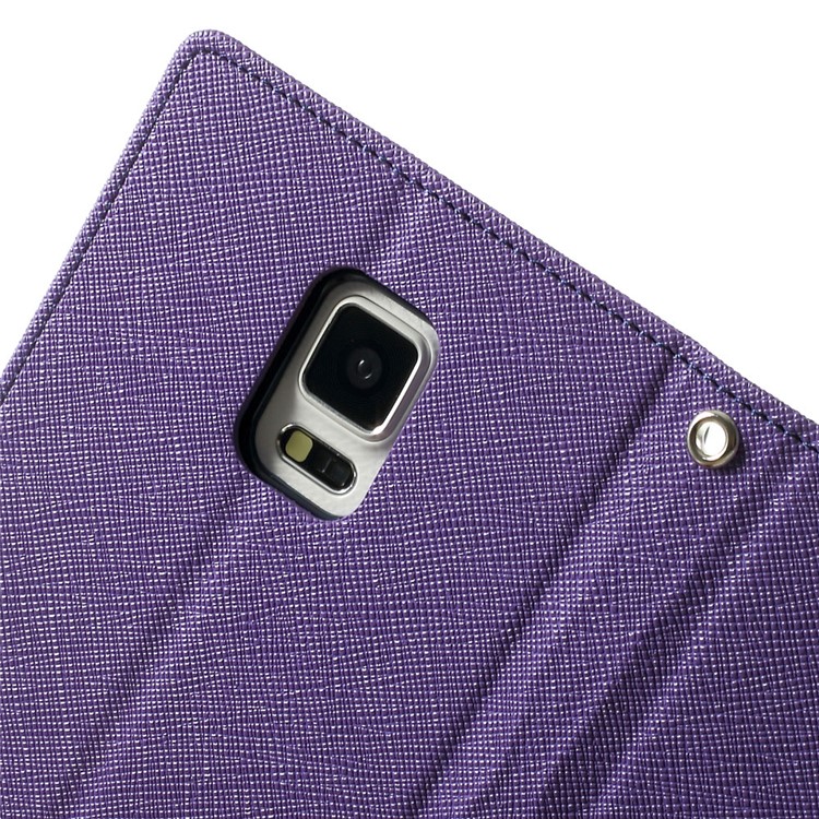 MERCURY Goospery Fancy Diary PU Leather Stand Case for Samsung Galaxy Note 4 N910 - Purple-6