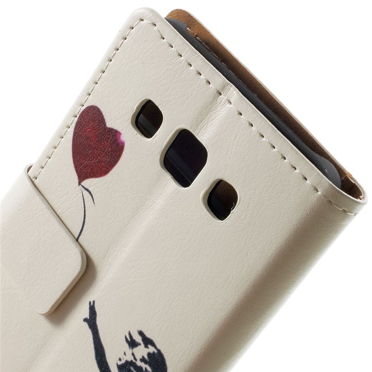 Cute Girl Flying Heart Shaped Balloon Wallet Leather Stand Case for Samsung Galaxy A3 SM-A300F-6