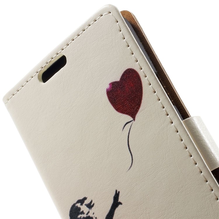 Cute Girl Flying Heart Shaped Balloon Wallet Leather Stand Case for Samsung Galaxy A3 SM-A300F-8