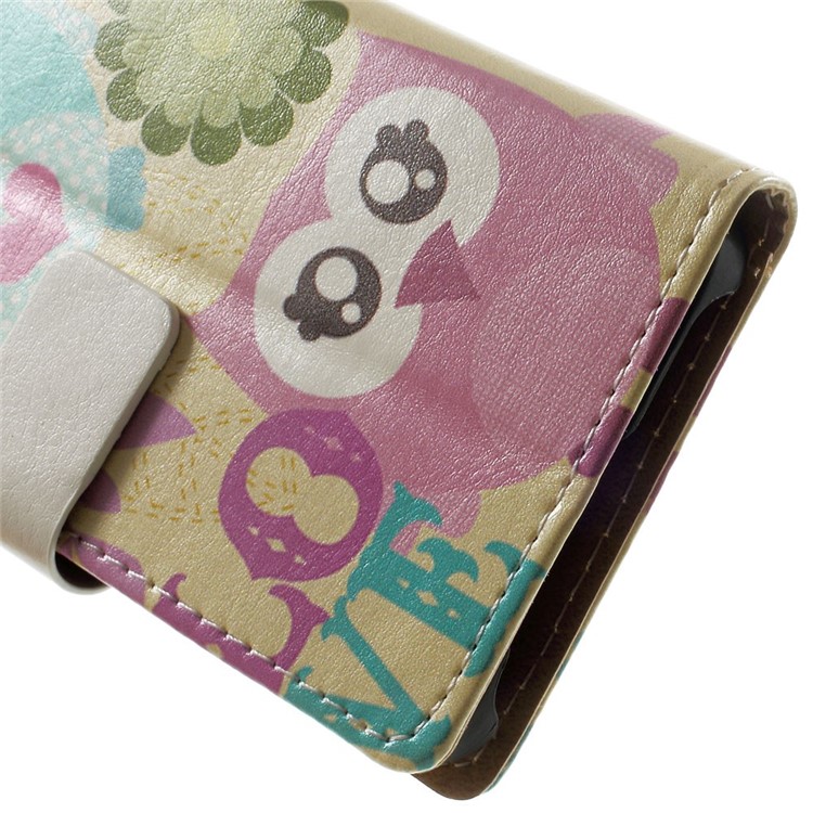 Lovely Owls & Flowers Magnetic Leather Stand Cover for Samsung Galaxy A3 SM-A300F-9