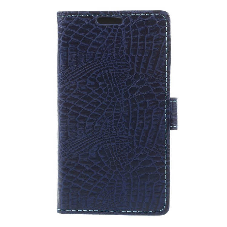 Crocodile Texture Magnetic Leather Stand Case for Samsung Galaxy A3 SM-A300F - Dark Blue-3