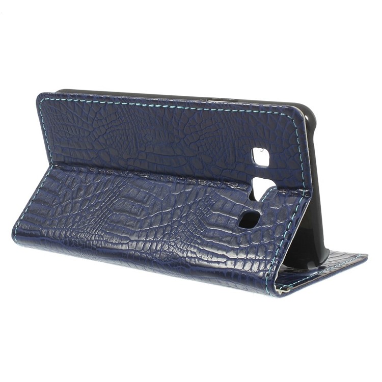 Crocodile Texture Magnetic Leather Stand Case for Samsung Galaxy A3 SM-A300F - Dark Blue-5