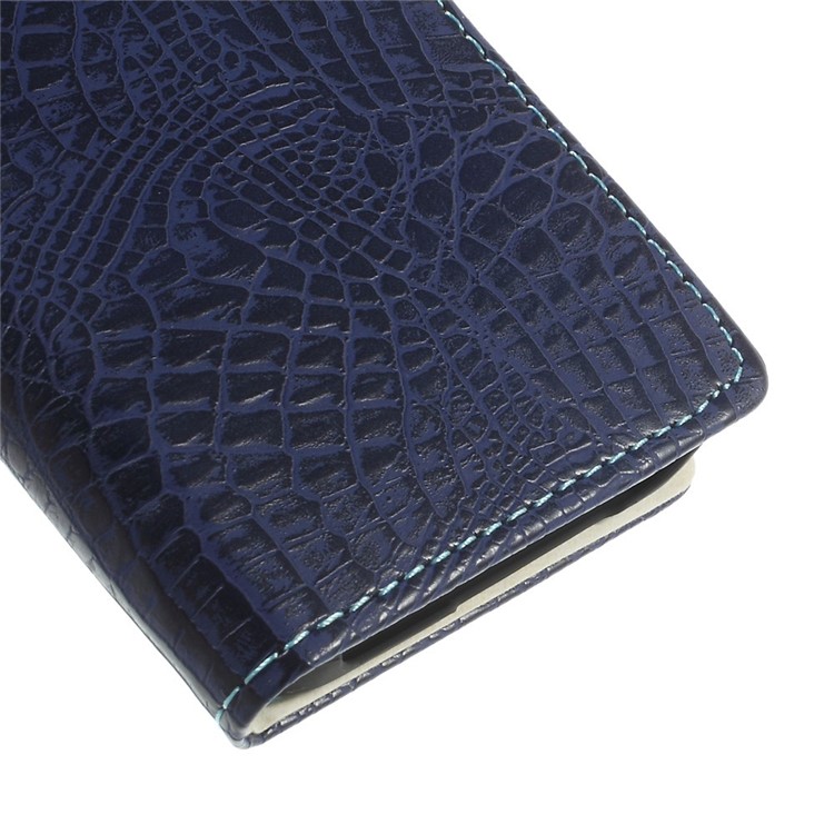 Crocodile Texture Magnetic Leather Stand Case for Samsung Galaxy A3 SM-A300F - Dark Blue-7