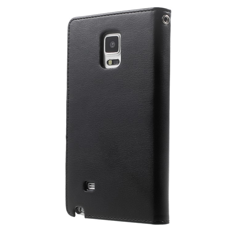 Mercury GOOSPERY Rich Diary Wallet Leather Case for Samsung Galaxy Note 4 N910 - Black-2