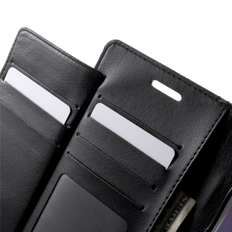 Mercury GOOSPERY Rich Diary Wallet Leather Case for Samsung Galaxy Note 4 N910 - Black-5