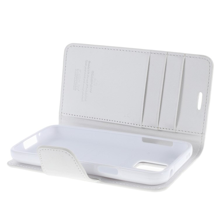 Mercury GOOSPERY Sonata Diary Wallet Leather Stand Cover for Samsung Galaxy S5 mini G800 - White-5